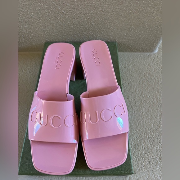Gucci Rubber Mules Wild Rose (size 38) Never Worn US 8 - Picture 11 of 14